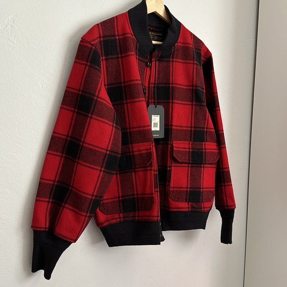 Filson Wool Bomber in Red and Black Plaid - Picture 8 of 9
